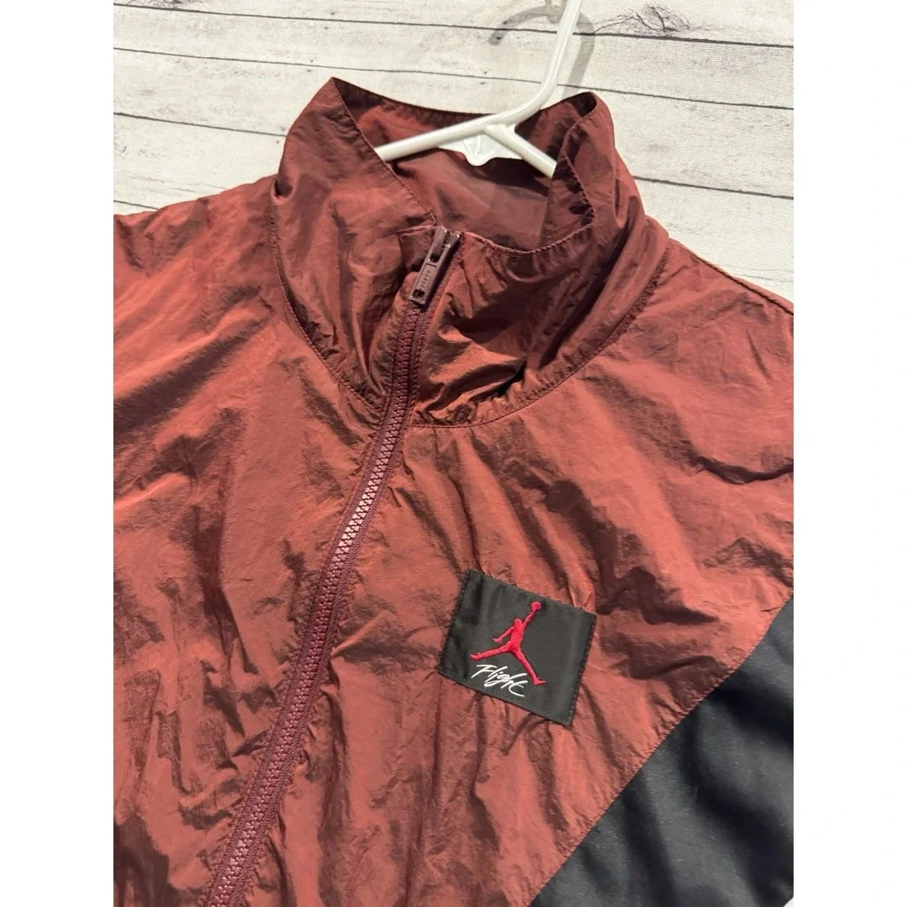 Nike Air Jordan Mens Flight AJ 5 Warm Up Jacket Sz S Maroon AO0555-687 W FLAW